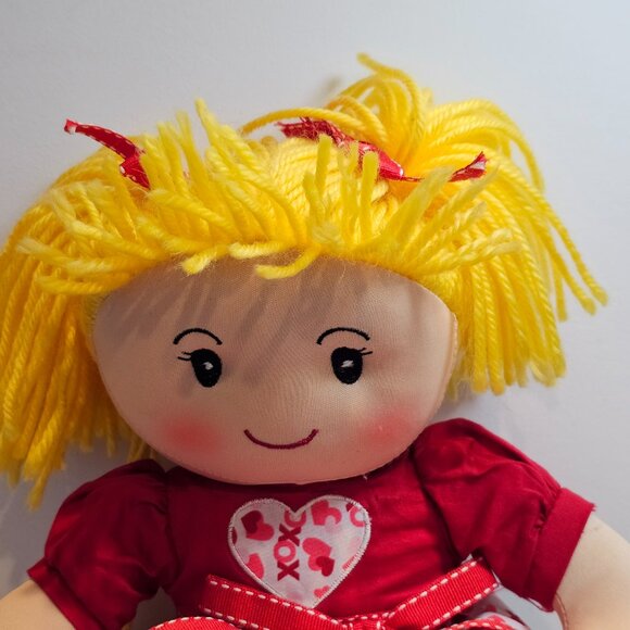 Personal Creations Valentine Cuddle Time Rag "Addison" Doll - Picture 5 of 9